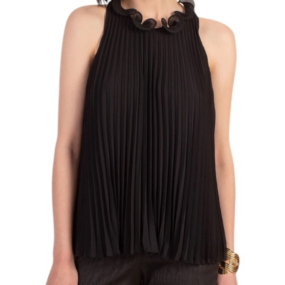 Nwt Trina Turk Ely Ruffle Top